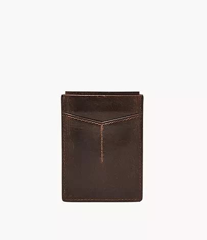 herren kartenmäppchen derrick rfid magnetic card case|Fossil Derrick Leather RFID.